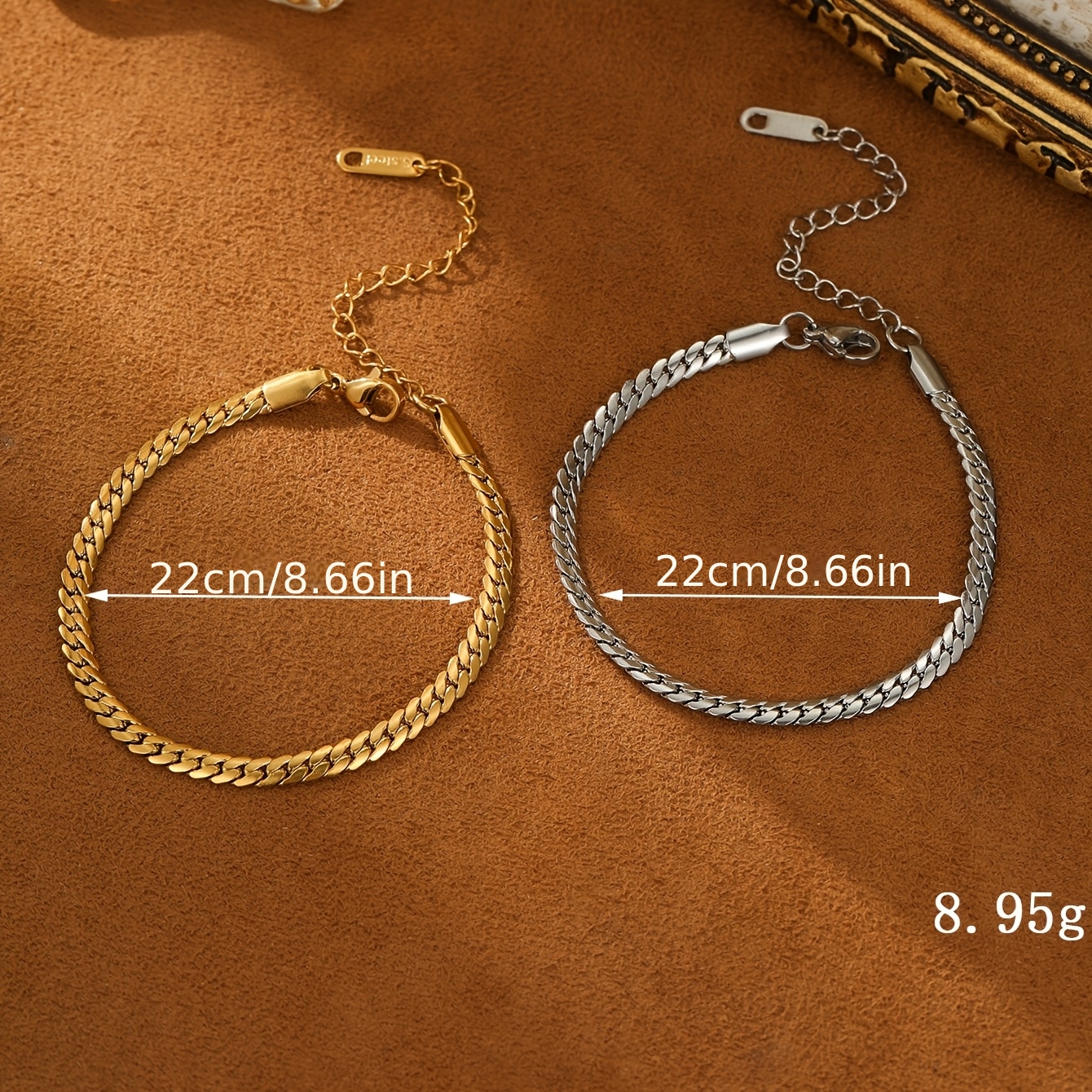 Women's Vintage Luxury Stainless Steel Snake Chain Bracelet
